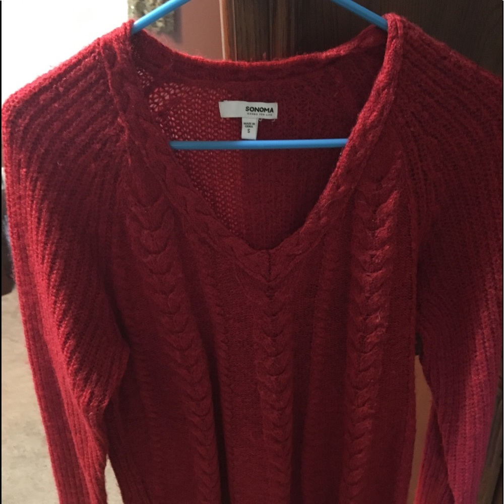 Red sweater size small